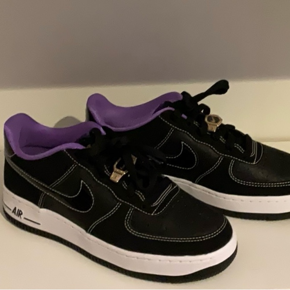 Nike Air Black and Purple Sneakers